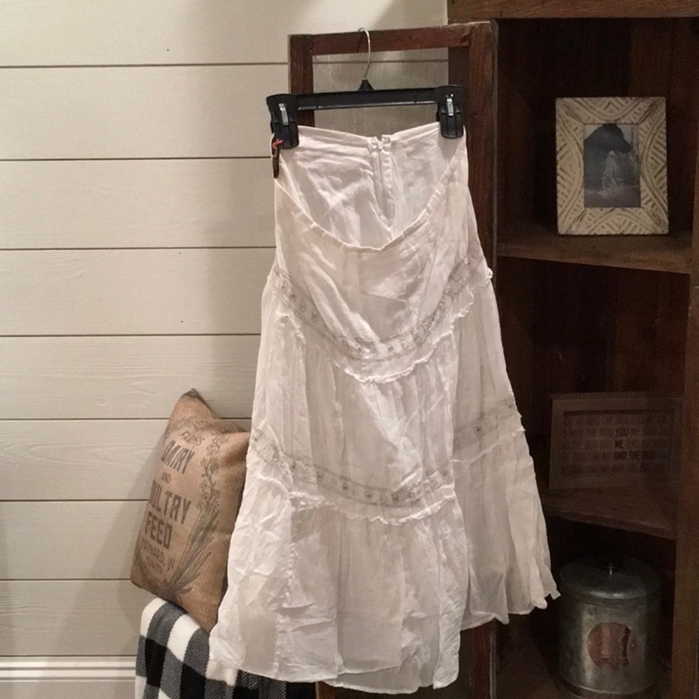 Long White flowy skirt